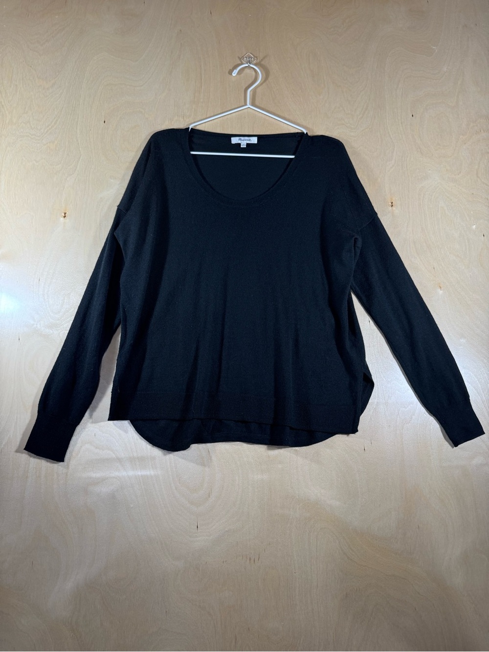 Madewell Black Scoop-Neck Lightweight Sweater Size XS